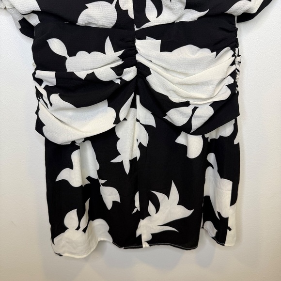 AKIRA ARK+CO Floral Black & White Kimono Sleeve Dress Size Small - Picture 10 of 17